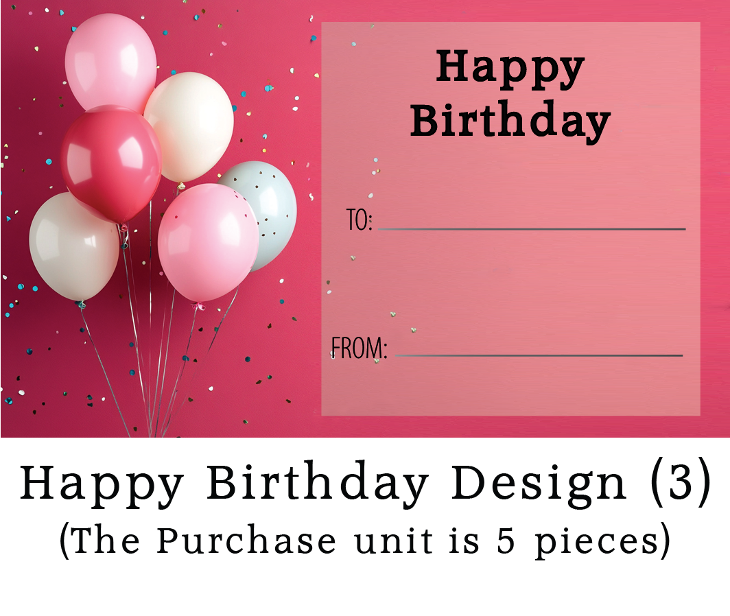 Happy Birthday Stickers 90mmx54mm