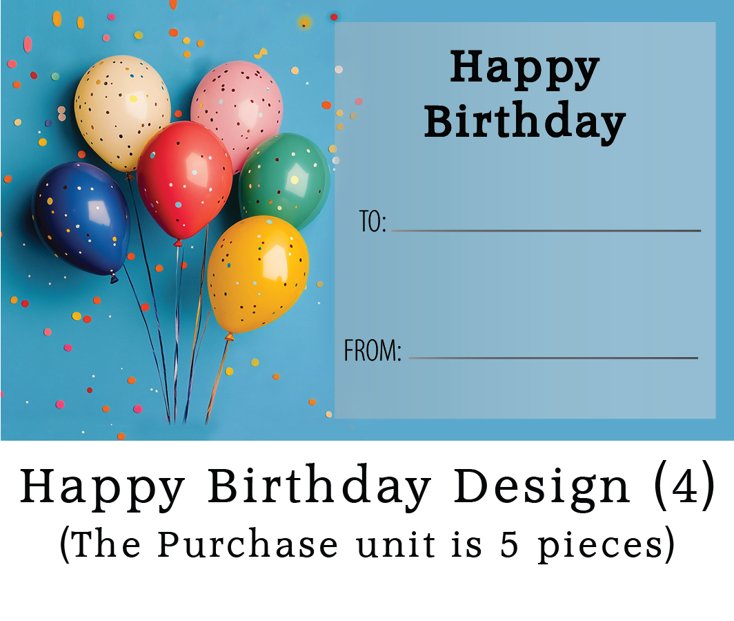Happy Birthday Stickers 90mmx54mm