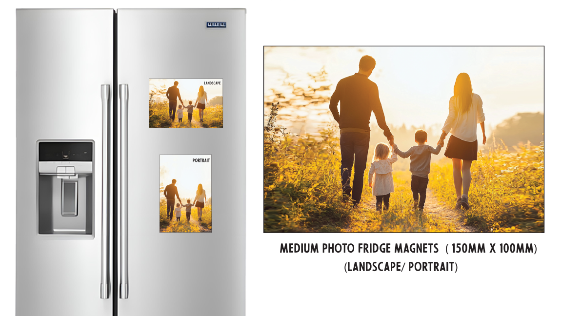 Personalised Medium Photo Fridge Magnets (150x100mm)