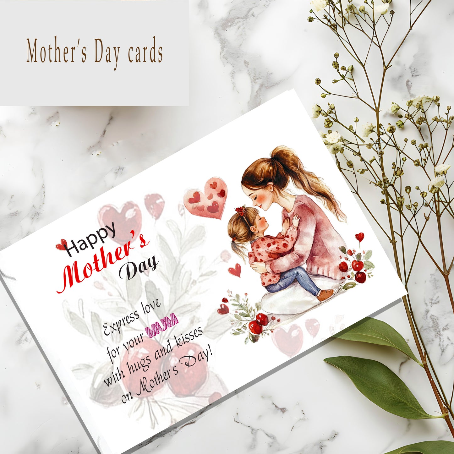 Elegant Mother and Daughter Card