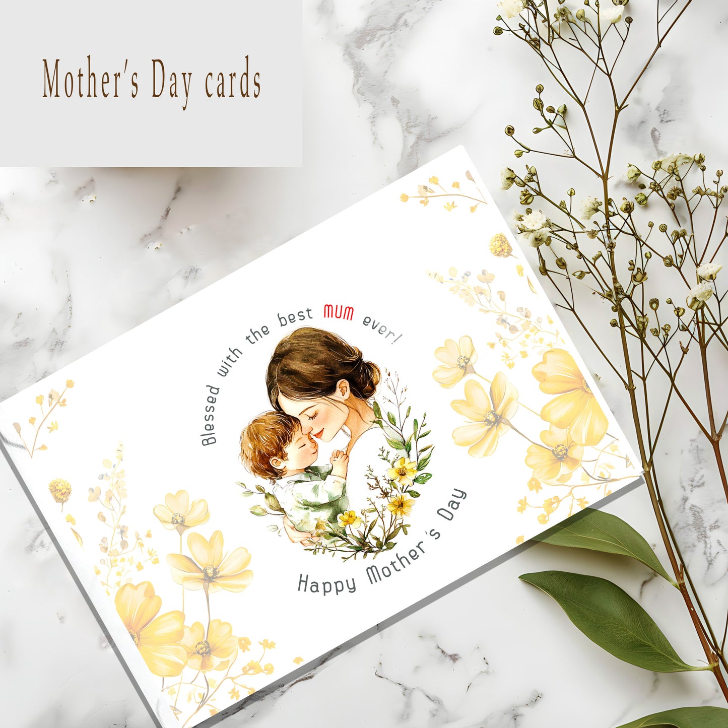 Mother and Son Card