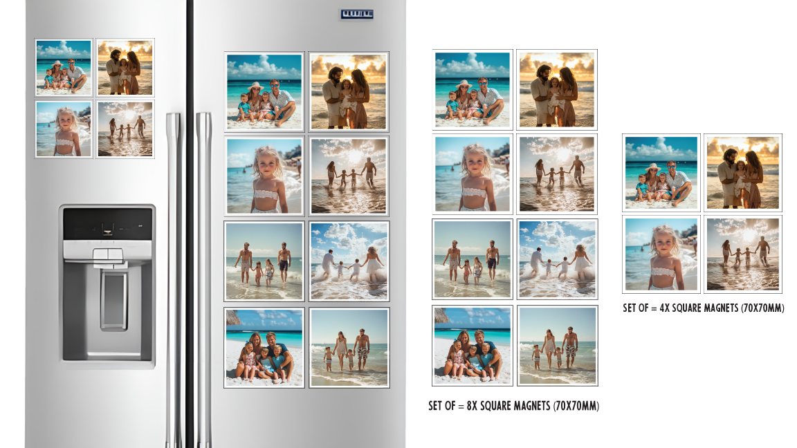 Personalised Square Fridge Magnets (70x70mm)
