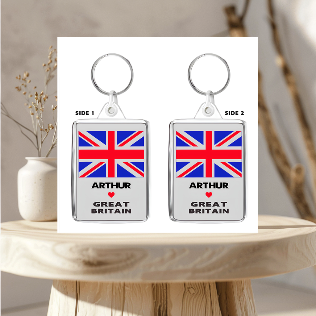 Personalised Flag Name Keyrings