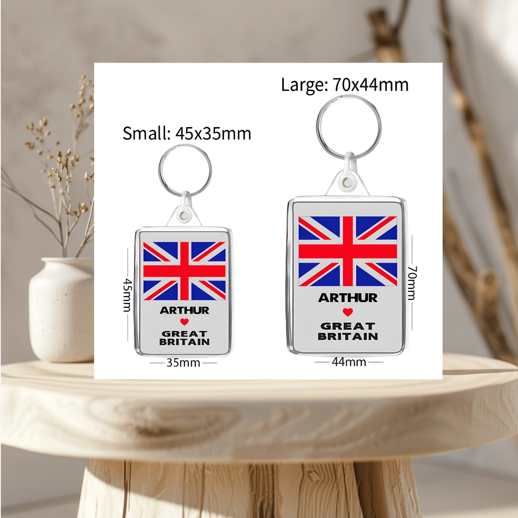 Personalised Flag Name Keyrings
