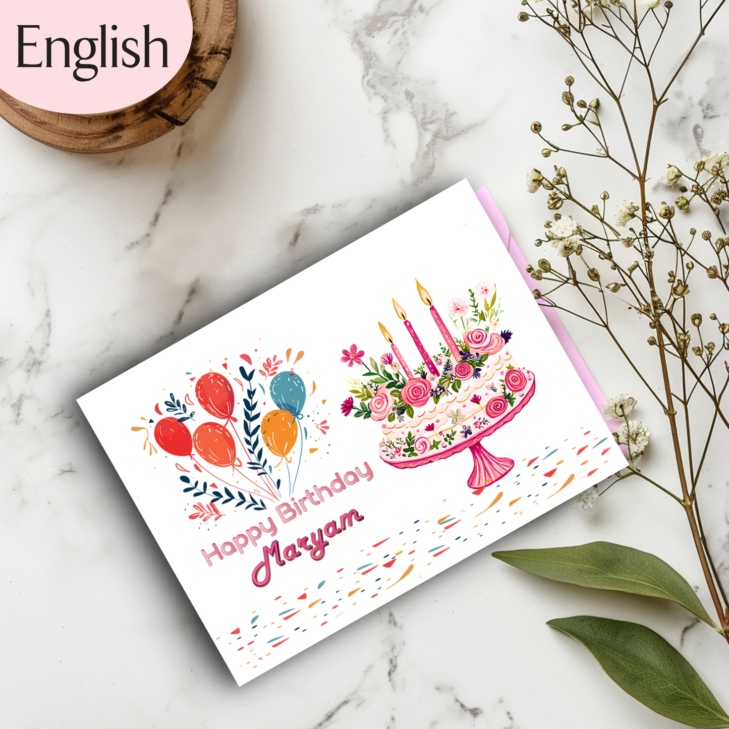 Personalized Name Birthday Card | Custom Gift