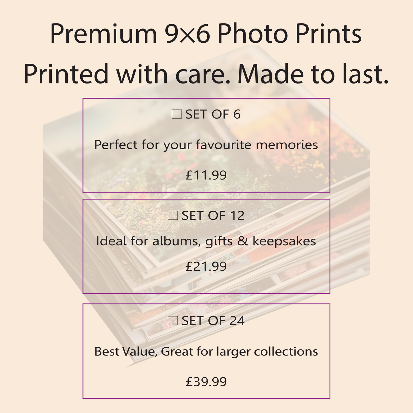 Premium 9"x6" Photo Prints | Personalised Ultra Gloss Photo Prints | Free UK Delivery