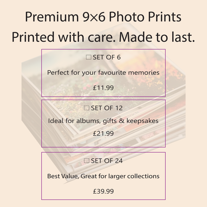 Premium 9"x6" Photo Prints | Personalised Ultra Gloss Photo Prints | Free UK Delivery