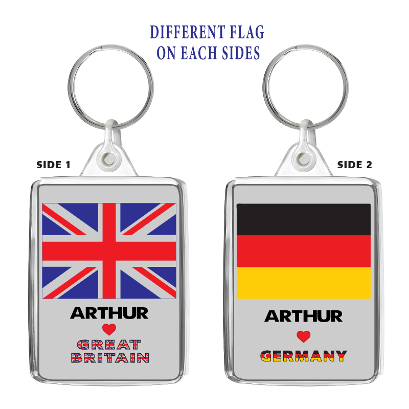 Personalised Flag Name Keyrings