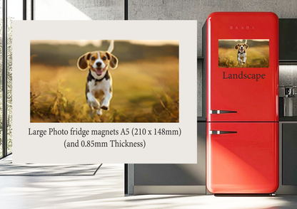 Premium Personalised A5 Photo Fridge Magnet | Custom Picture Print | Free UK Delivery