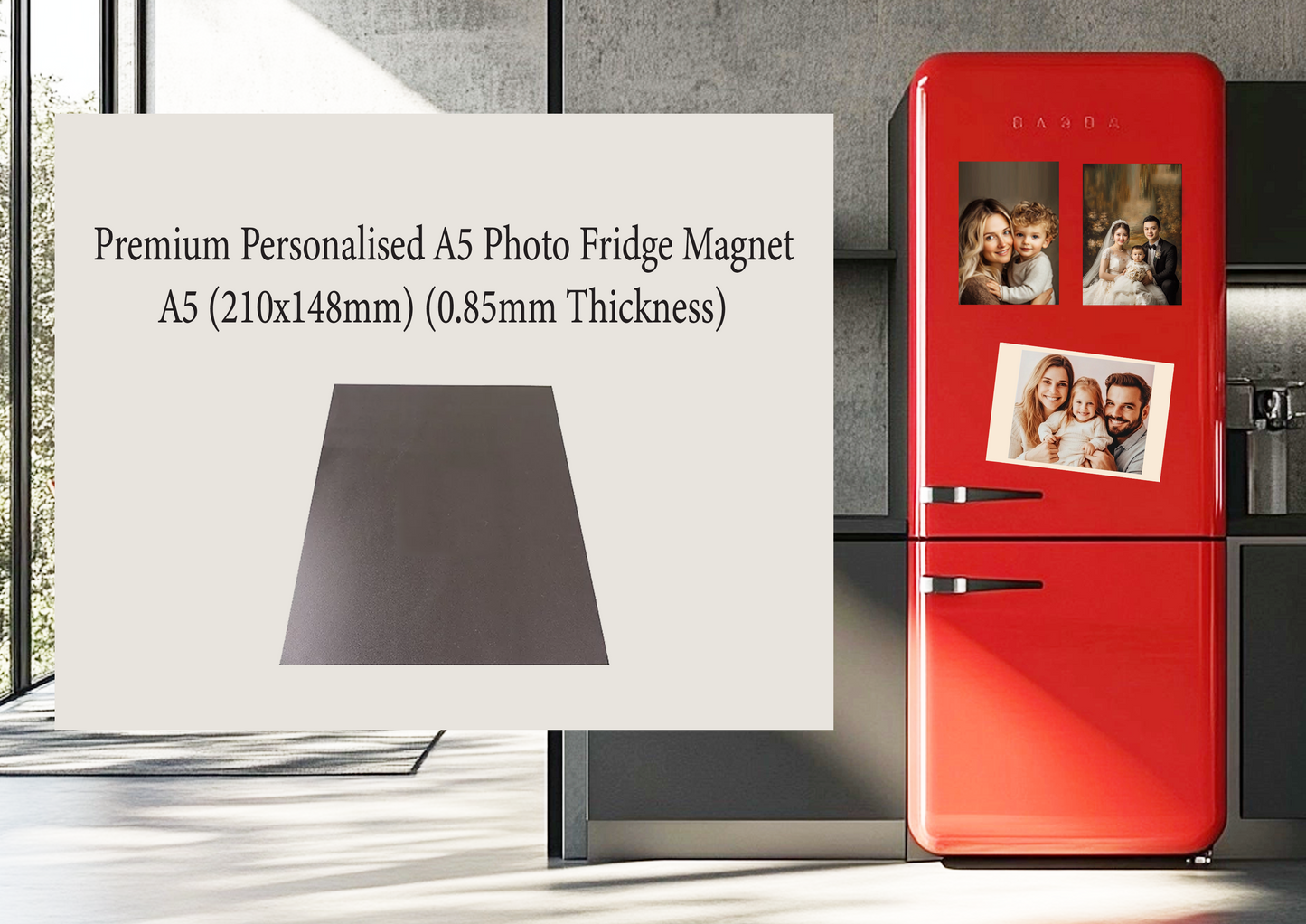 Premium Personalised A5 Photo Fridge Magnet | Custom Picture Print | Free UK Delivery