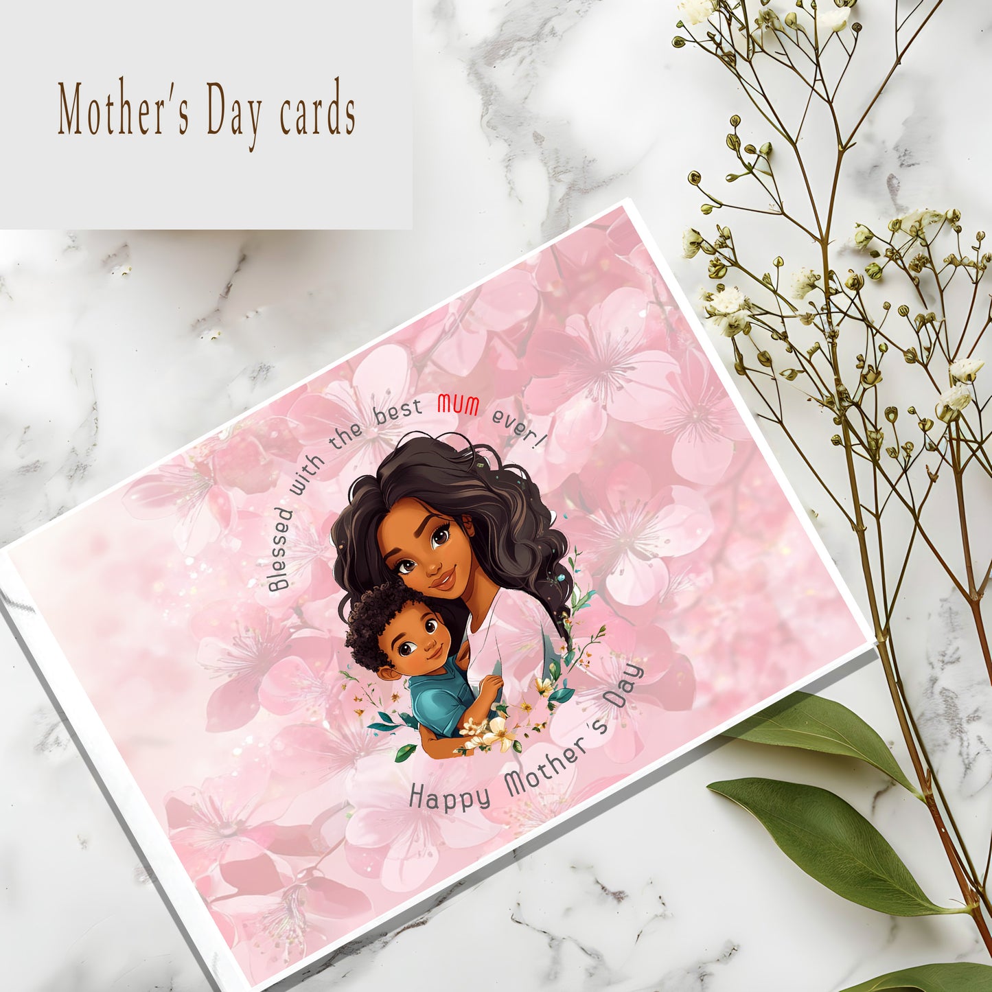 Mother and Son Card