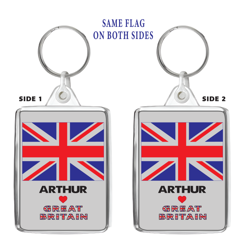 Personalised Flag Name Keyrings