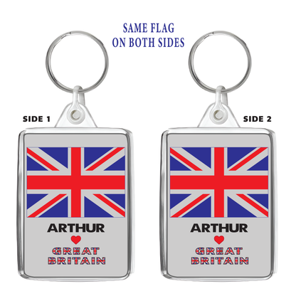 Personalised Flag Name Keyrings