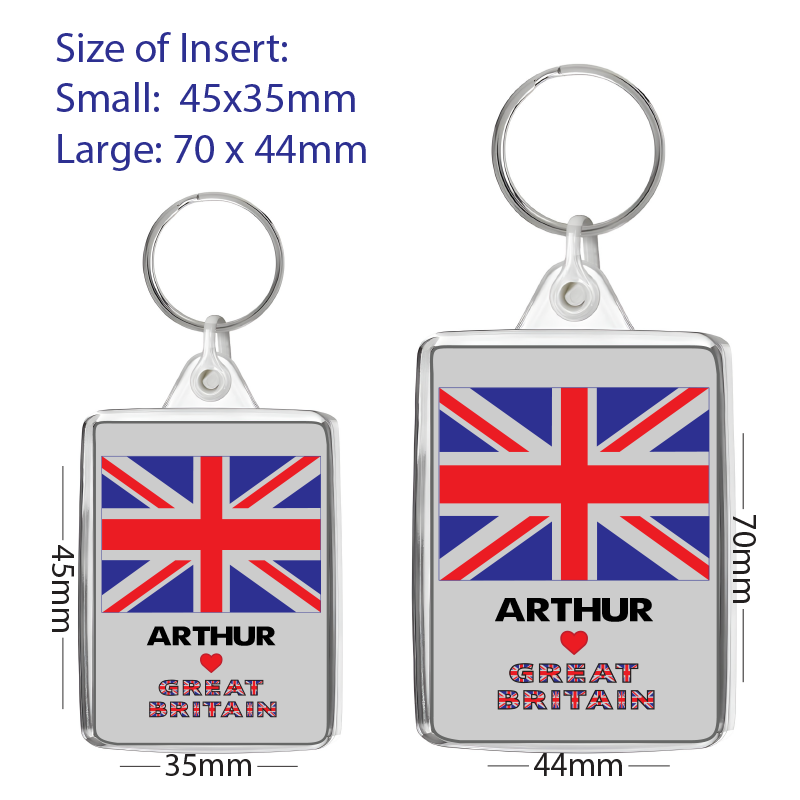 Personalised Flag Name Keyrings