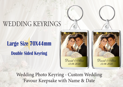 Personalised Wedding Photo with Names & Wedding Date | Double-Sided | Free UK Delivery