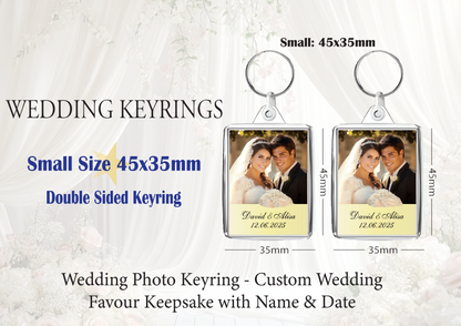 Personalised Wedding Photo with Names & Wedding Date | Double-Sided | Free UK Delivery