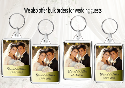 Personalised Wedding Photo with Names & Wedding Date | Double-Sided | Free UK Delivery