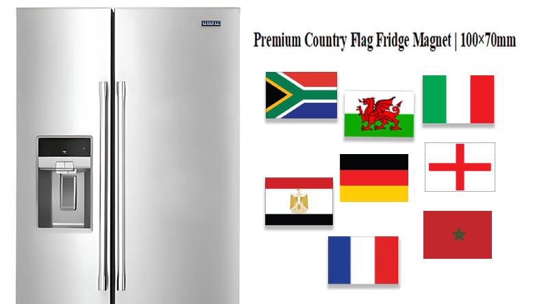 Premium Country Flag Fridge Magnet | 100×70mm | Free UK Delivery