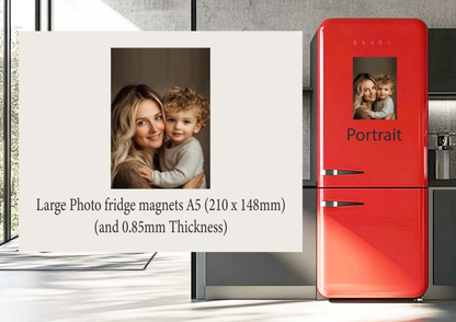 Premium Personalised A5 Photo Fridge Magnet | Custom Picture Print | Free UK Delivery