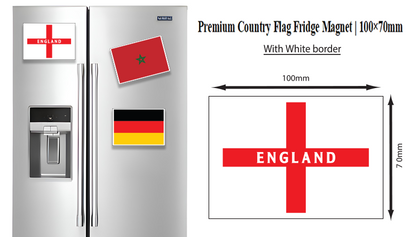 Premium Country Flag Fridge Magnet | 100×70mm | Free UK Delivery